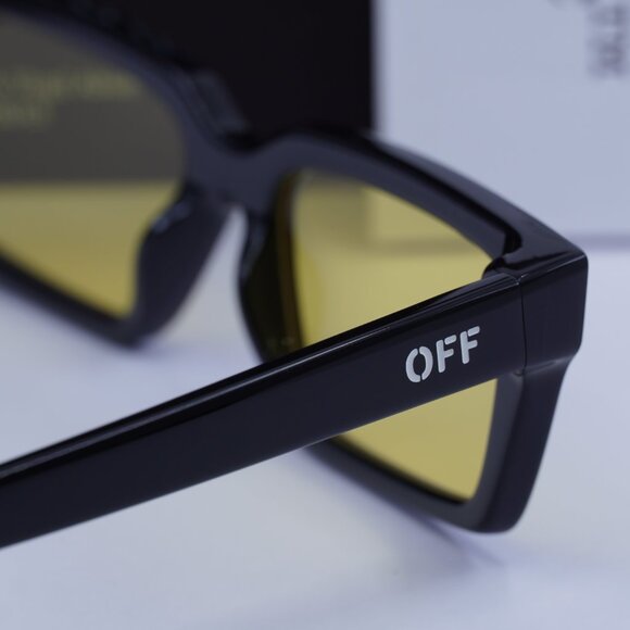 Off-White OERI13A WARREN 1018 Rectangle Sunglasses - Black/Yellow main image 2